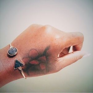 New! Marble skinny cuff bangle bracelet stackable